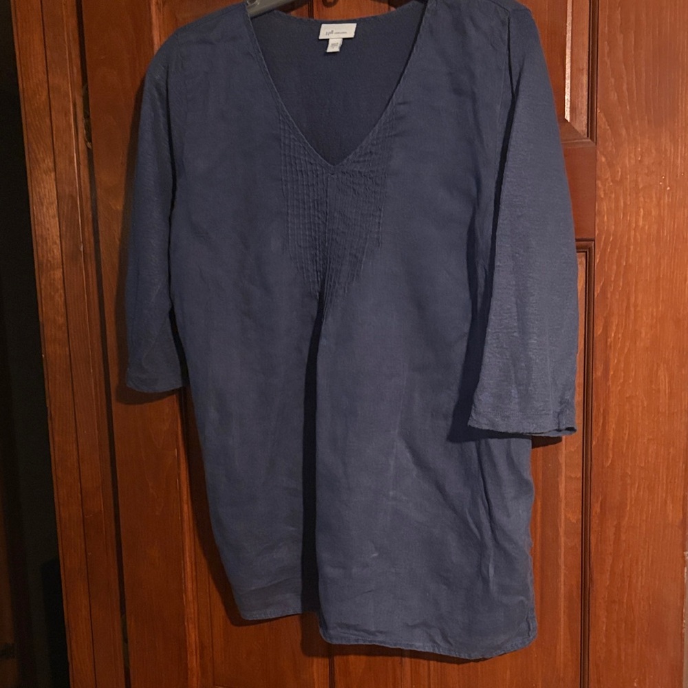 J Jill deep Blue grey V-Neck Tunic size large